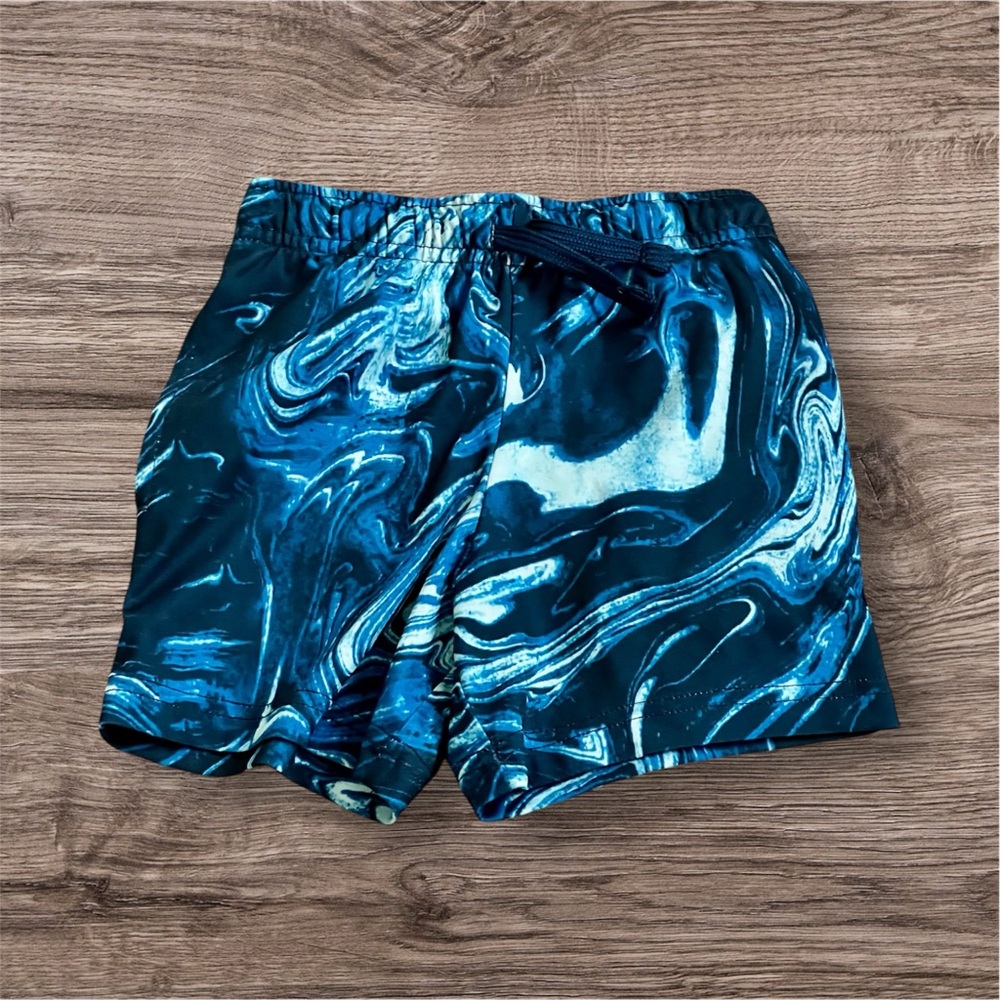 Jumping Beans 🫘 Boys Active Blue Swirl Patterned Shorts | 2T | Preowned